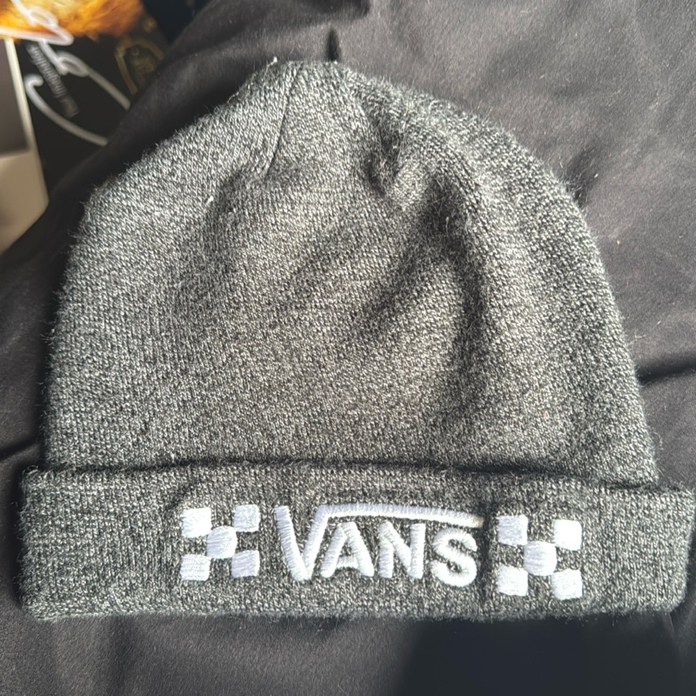 Small gray vans beanie